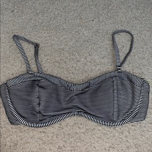 striped swim suit top